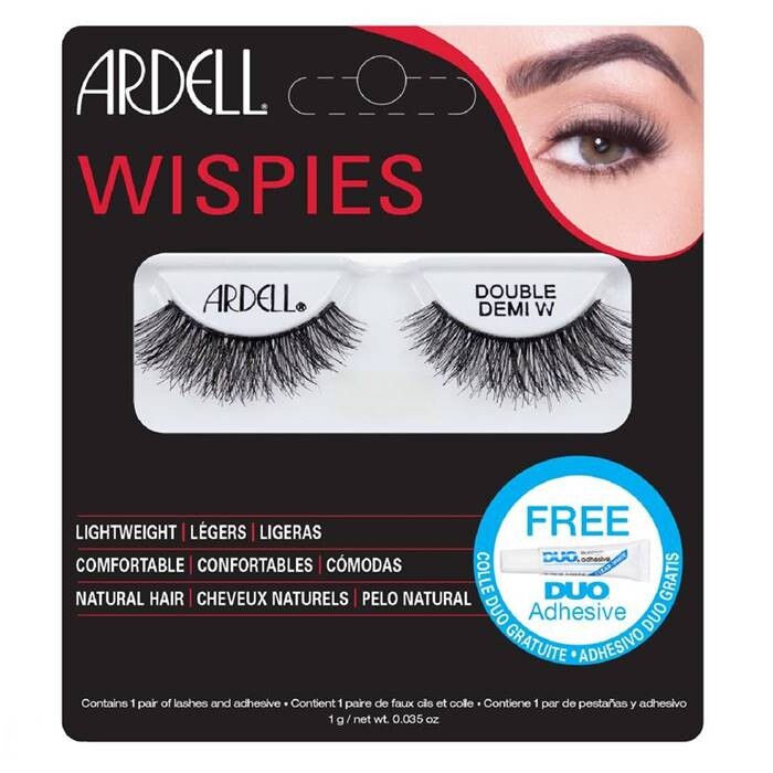 

Ardell Wispies Double Demi W пара накладных ресниц Black + Duo Adhesive клей для ресниц 1г