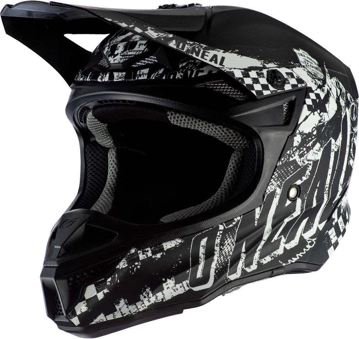 5series полиакрилитовый шлем warhawk peak oneal Шлем Oneal 5Series Polyacrylite Rider для мотокросса, черный/белый