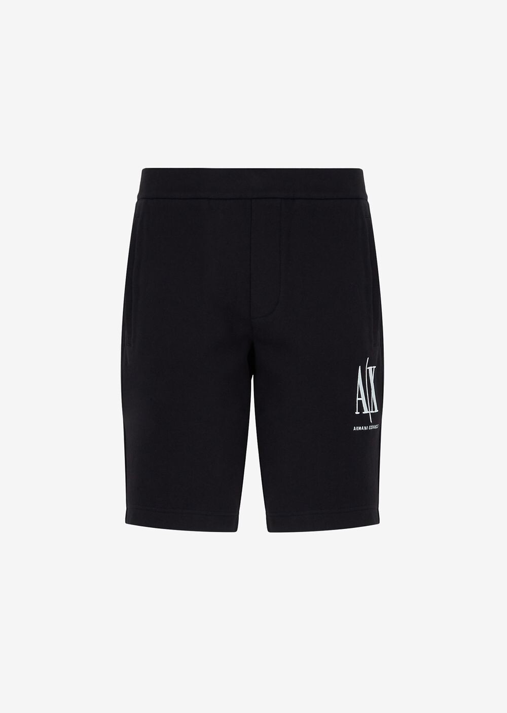 

Шорты из хлопкового флиса с логотипом Armani Exchange, черный