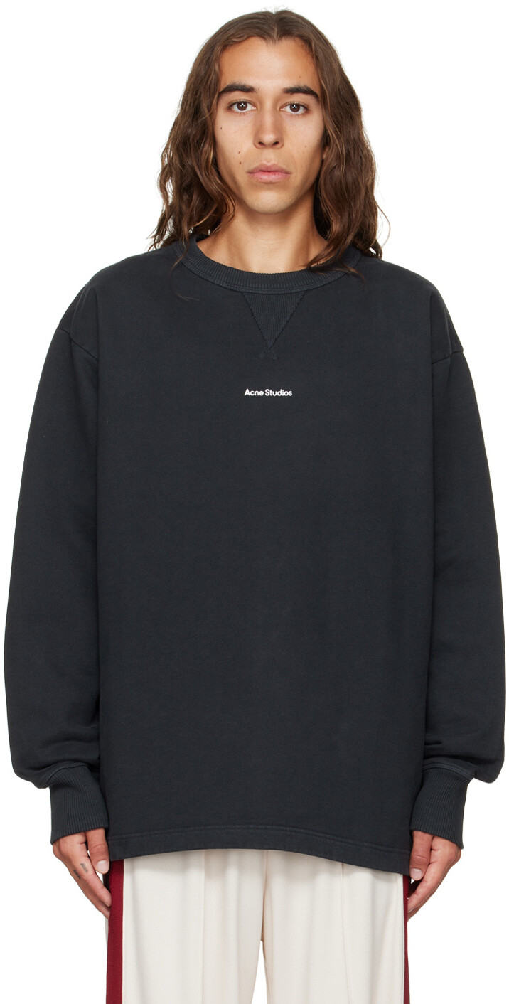

Черная толстовка с надписью Fin Acne Studios, Черный