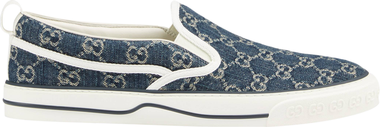 Кроссовки Gucci Tennis 1977 Slip-On Denim, синий - фото