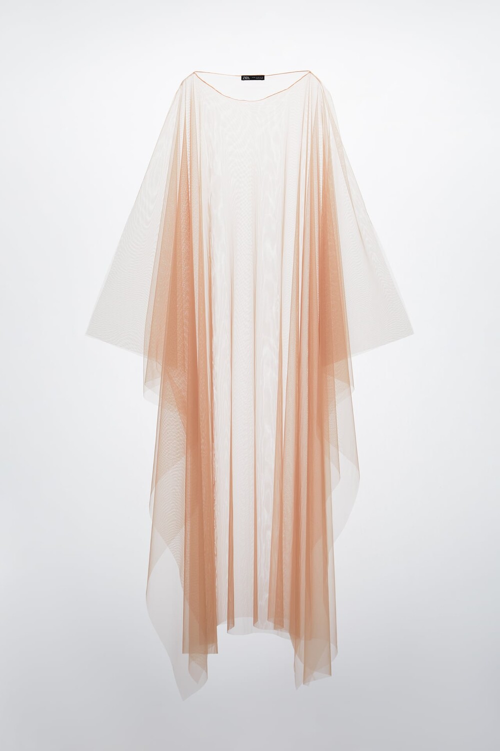 

Накидка Zara Long Tulle, телесно-розовый