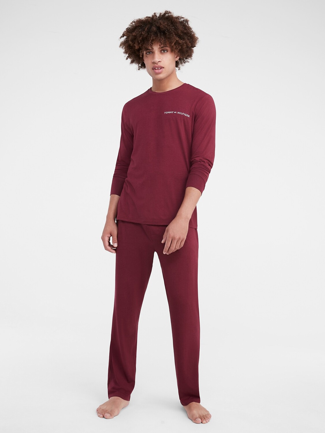 

Cвитшот Tommy Hilfiger lounge stretch crewneck, бордовый
