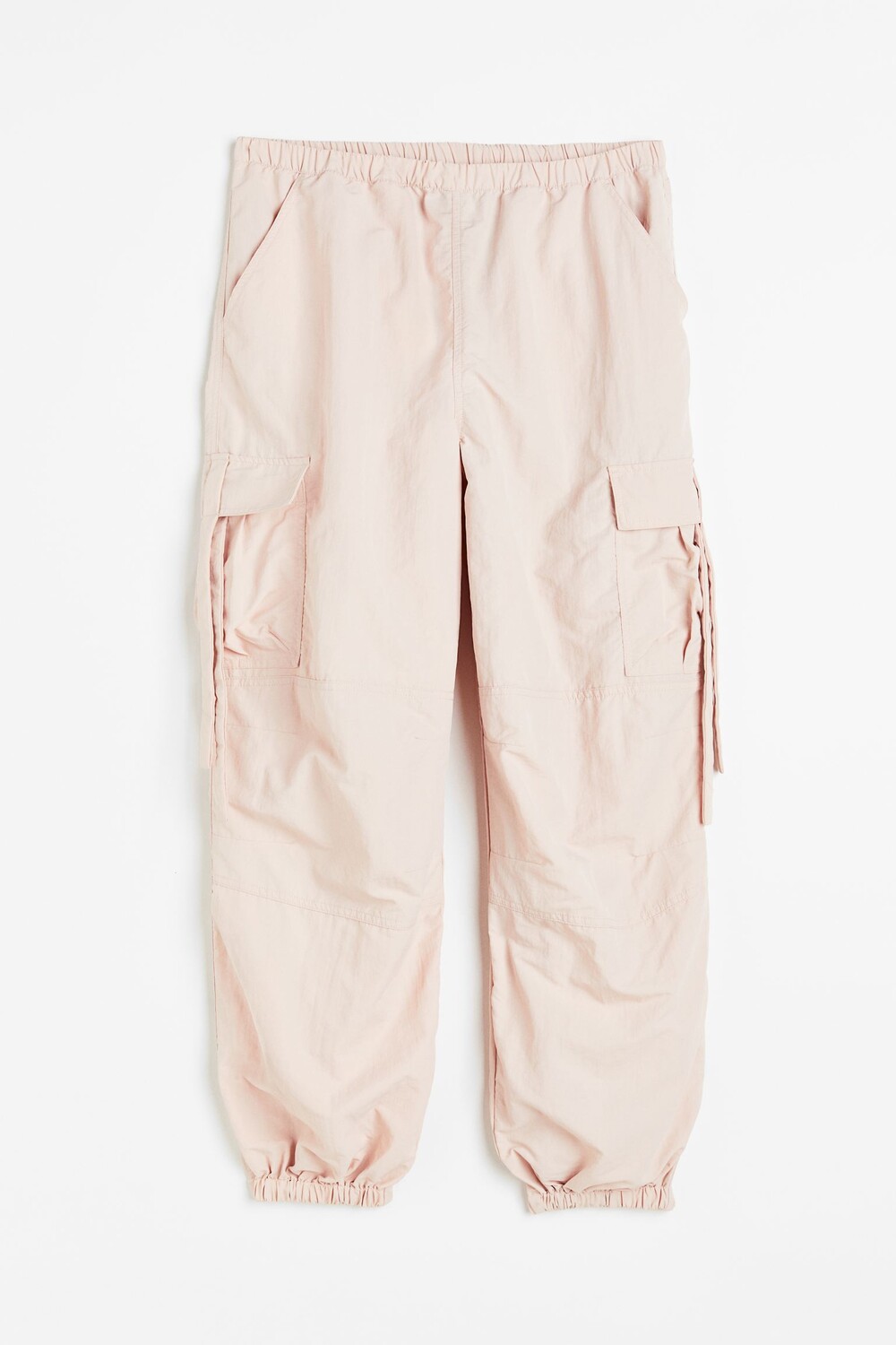 

Брюки H&M Low-waist Parachute, светло-розовый