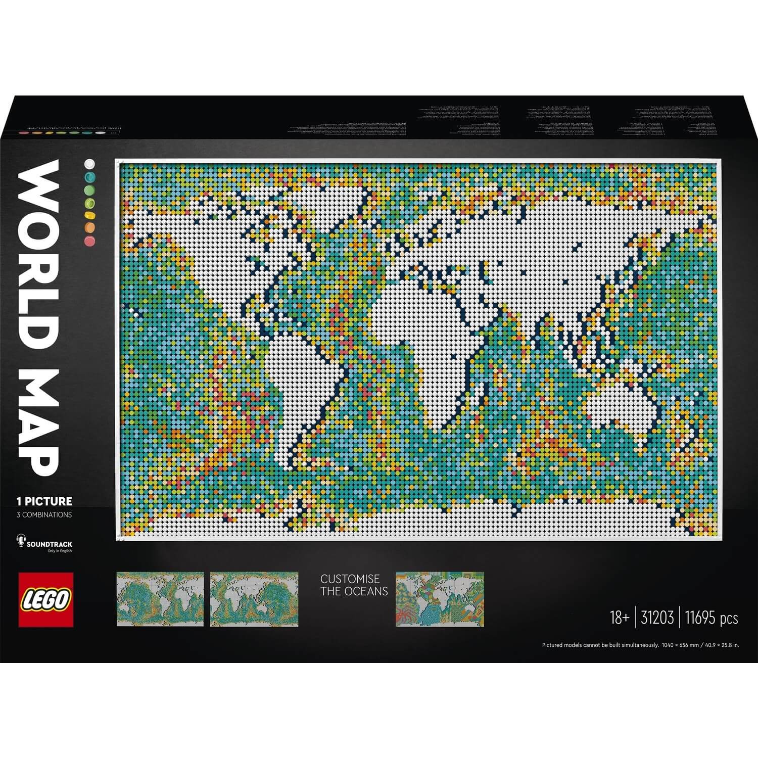 Конструктор LEGO Art Карта мира 31203, 11695 деталей