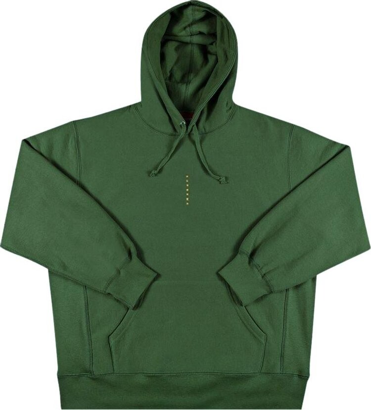 

Толстовка Supreme Micro Logo Hooded Sweatshirt 'Green', зеленый