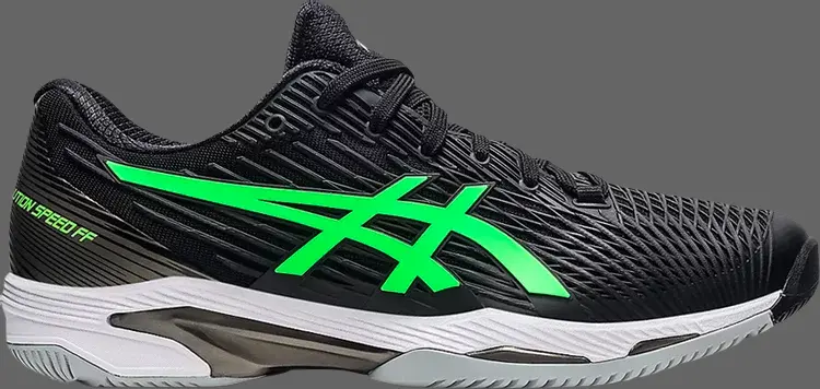 

Кроссовки solution speed ff 2 'black green gecko' Asics, черный