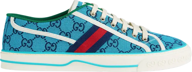 

Кроссовки Gucci Wmns Tennis 1977 Light Blue Monogram, синий