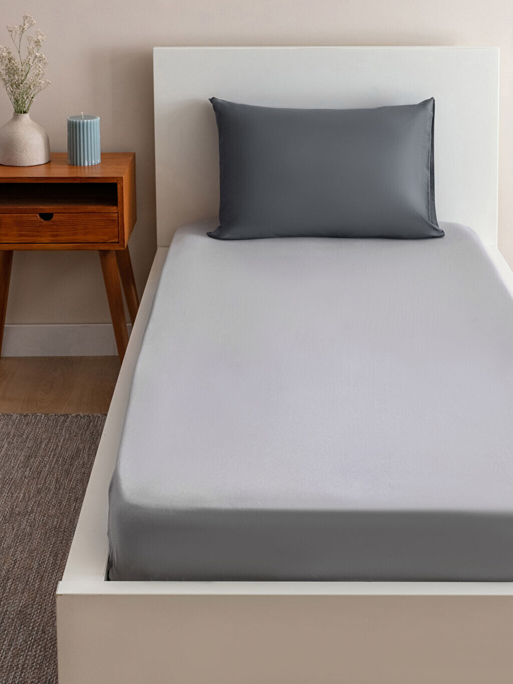

Эластичная вязаная односпальная простыня 100x200x30 см LCW Home