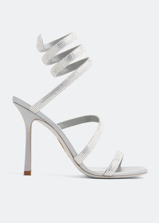 

Сандалии RENÉ CAOVILLA Cleo crystal-embellished sandals, серый