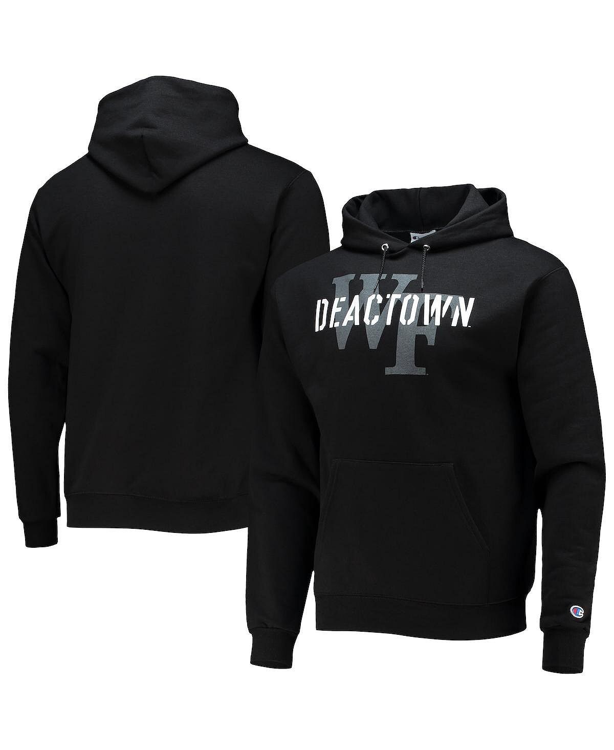 

Мужская черная толстовка с капюшоном wake forest demon deacons deactown Champion, черный