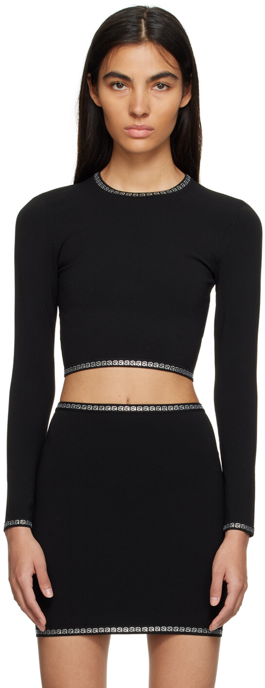 

Черный свитер с кристаллами Alexander Wang