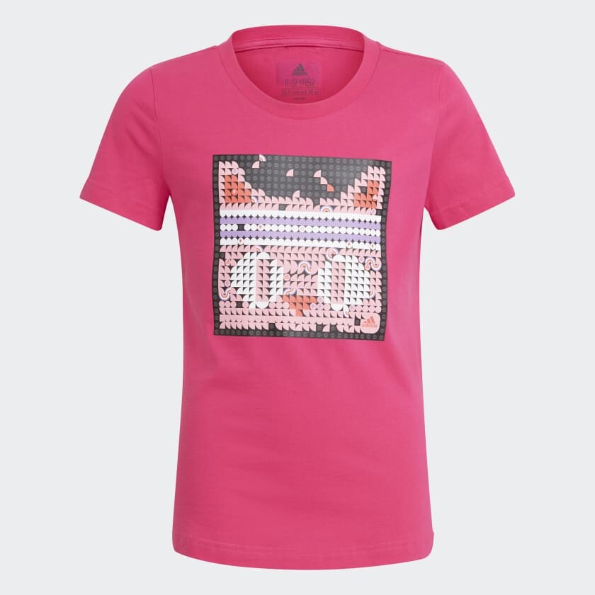

Футболка Adidas Lego Dots G 1, розовый/черный
