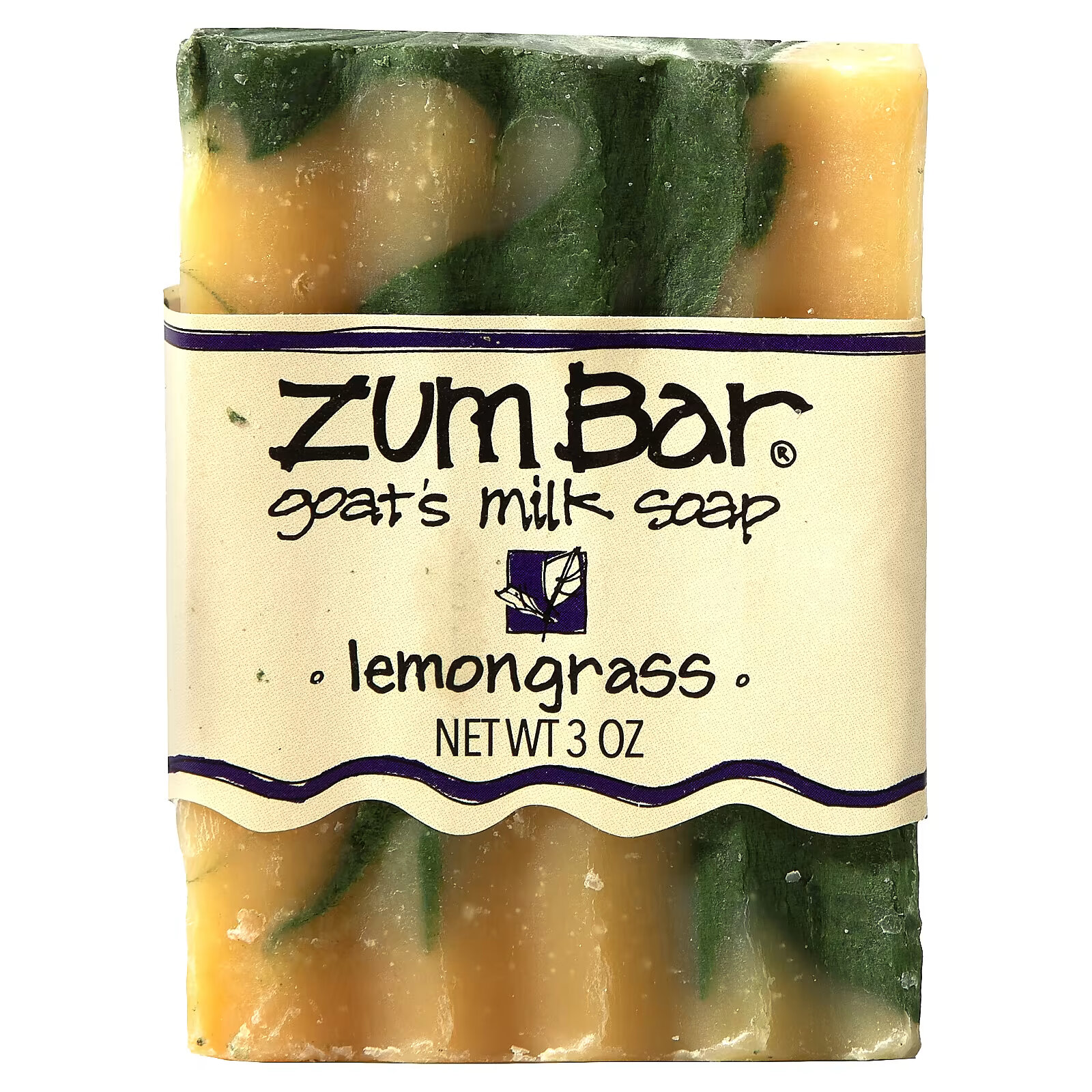 ZUM, Zum Bar, Мыло с козьим молоком, Лемонграсс, 3 унции мыло с козьим молоком zum betsy bar лаванда лимон