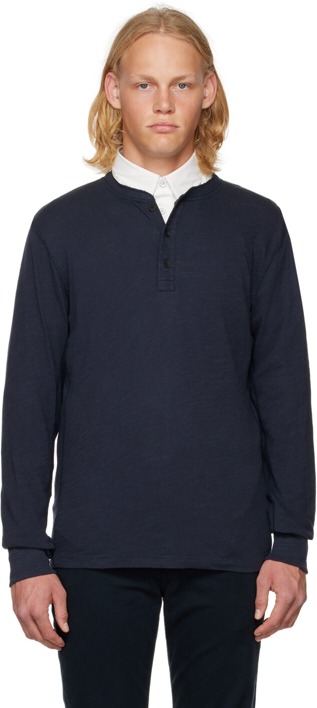 

Темно-синий классический Flame Henley rag & bone