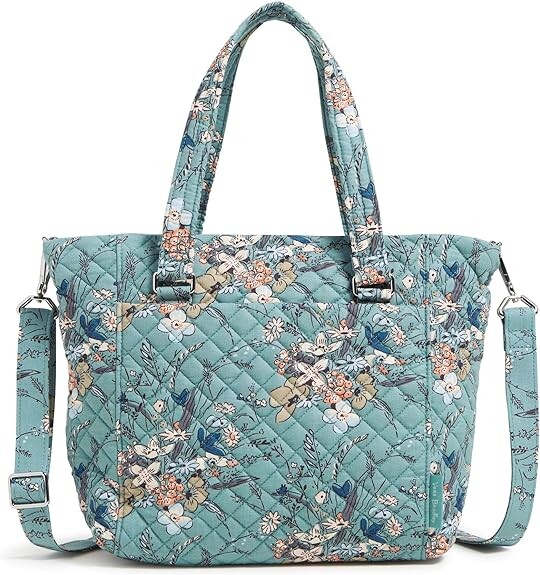 

Хлопковая сумка через плечо Vera Bradley с несколькими ремешками, солнечный садовый шалфей