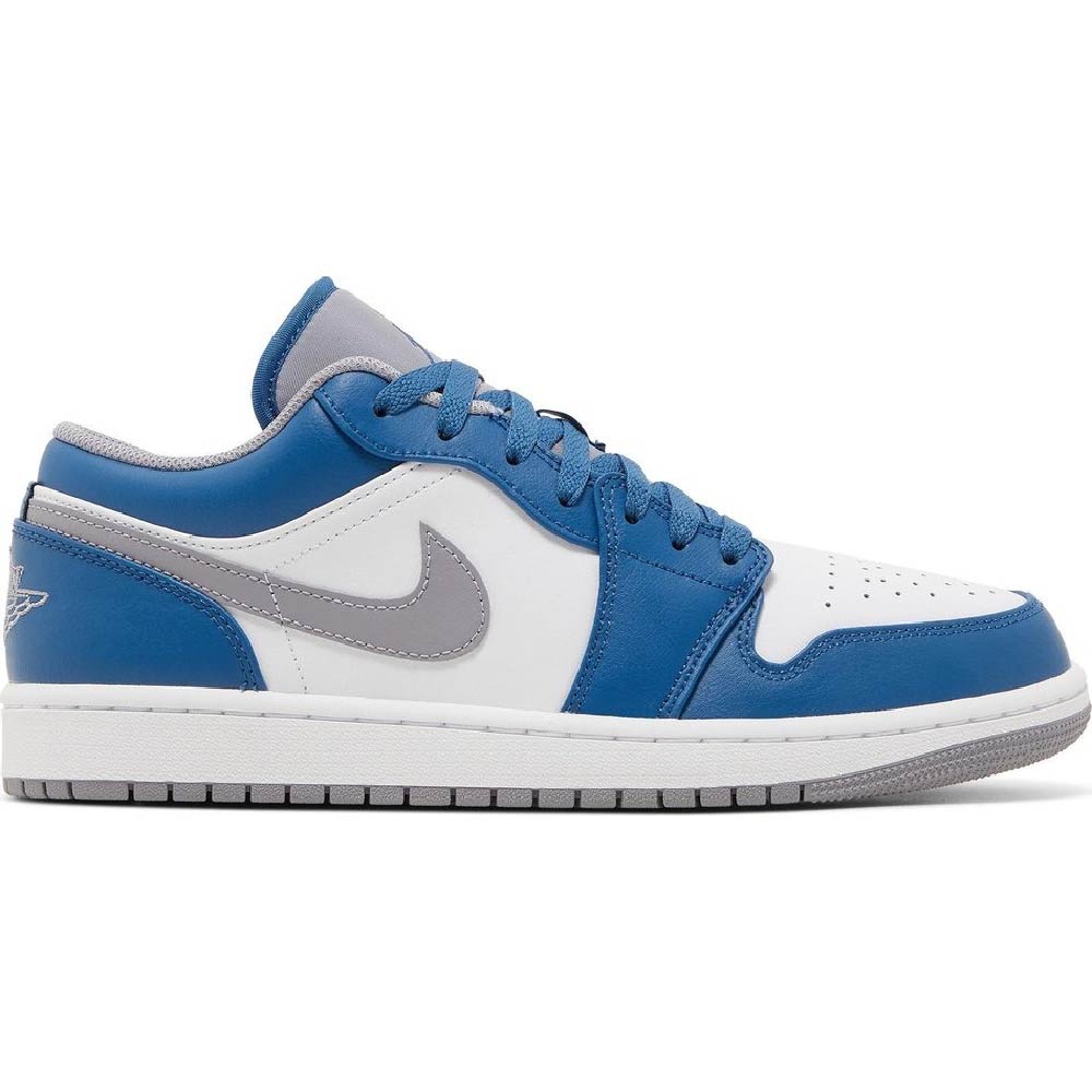 Кроссовки Air Jordan Men's Shoes Nike Air 1 Low USA, синий/белый/серый
