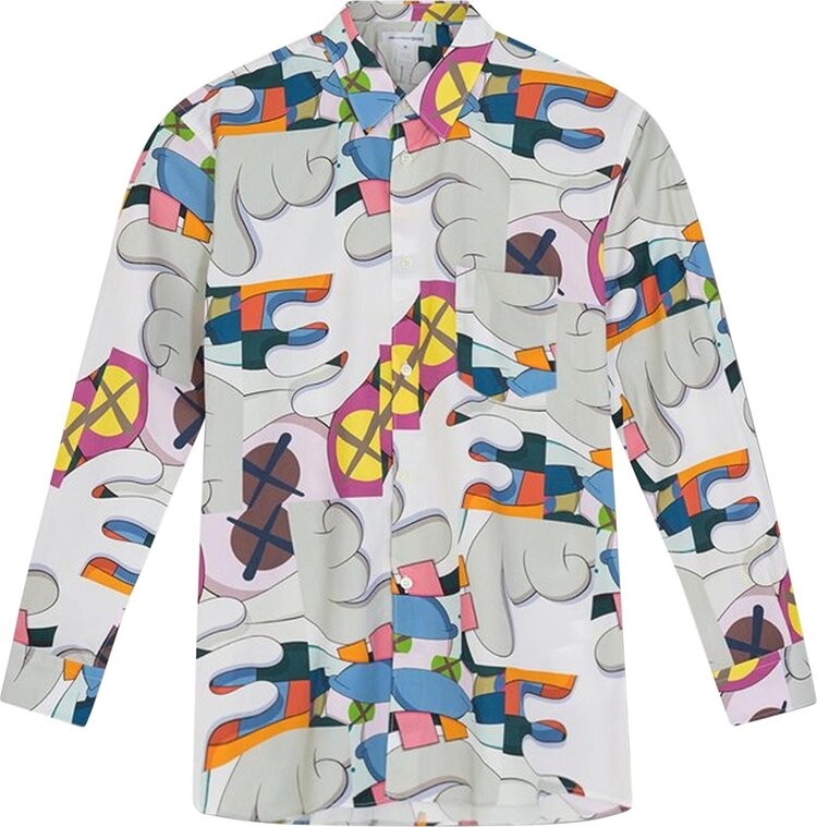 

Рубашка Comme des Garçons SHIRT x KAWS Classic Printed Shirt Print I 'Multicolor/Grey', разноцветный