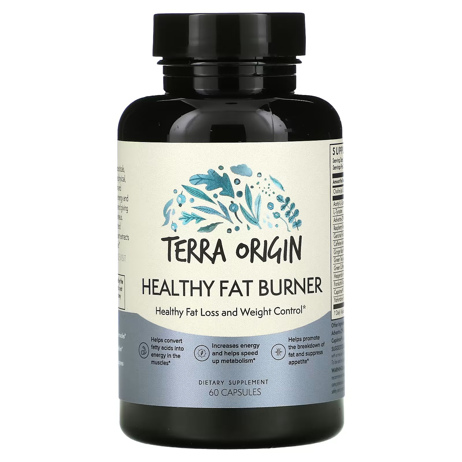 Terra Origin, Здоровый сжигатель жира, 60 капсул universal nutrition ripped fast улучшенный высокоэффективный сжигатель жира 120 капсул