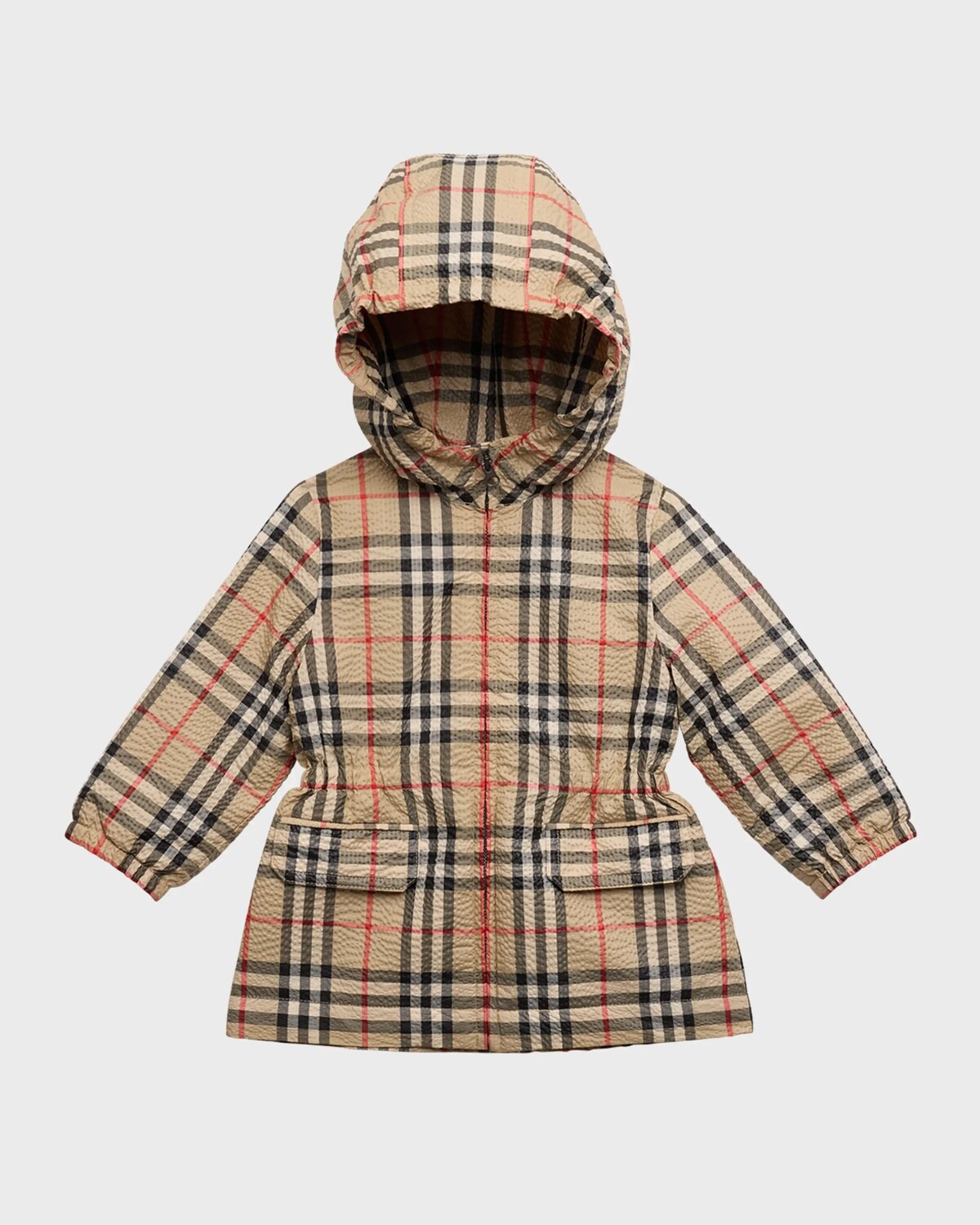 

Легкое пальто Bridget в клетку для девочек Burberry, цвет Archive Beige Check