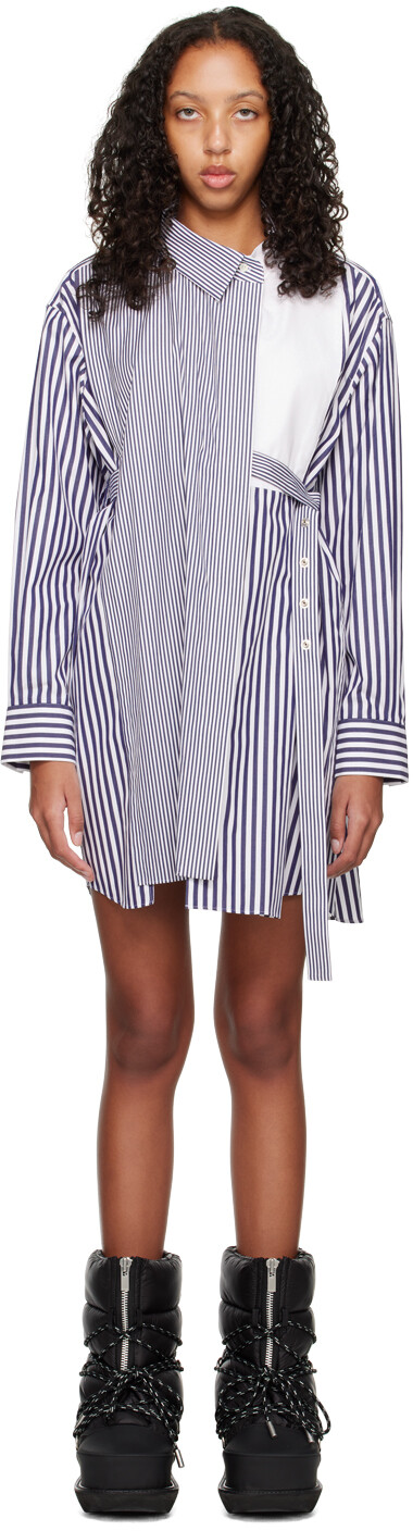 

Мини-платье в синюю полоску sacai