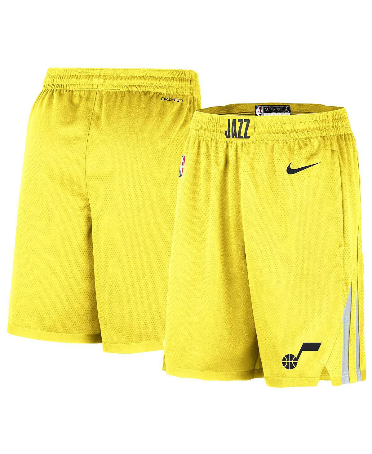мужская футболка utah jazz 2020 21 swingman icon edition donovan mitchell nike мульти Мужские шорты Swingman Performance Gold Utah Jazz 2020/21 Association Edition Nike