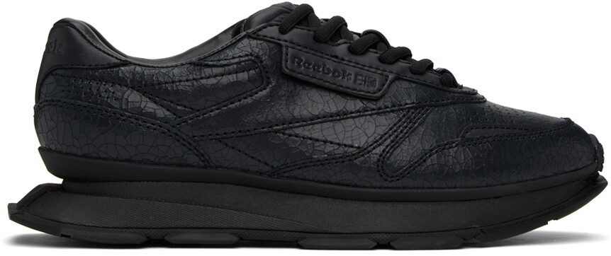 

Черные классические кожаные кроссовки LTD Reebok Classics