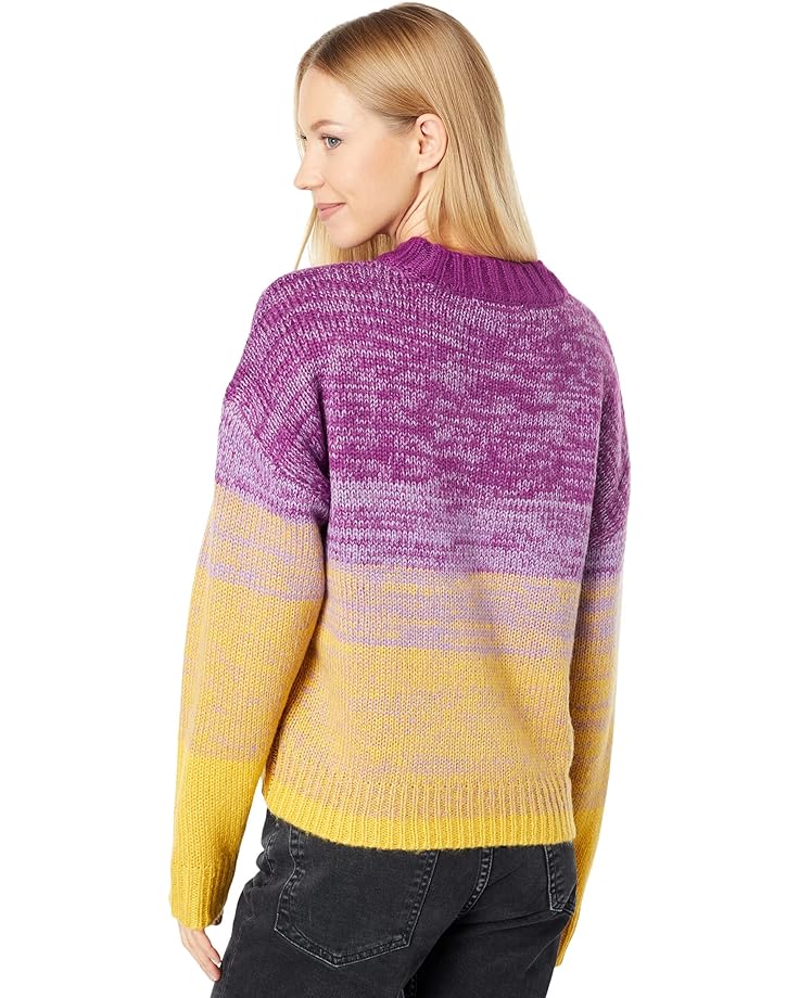 Свитер BCBGeneration Ombre Cable Sweater Top U1UX5S10, цвет Orchid/Chartreuse