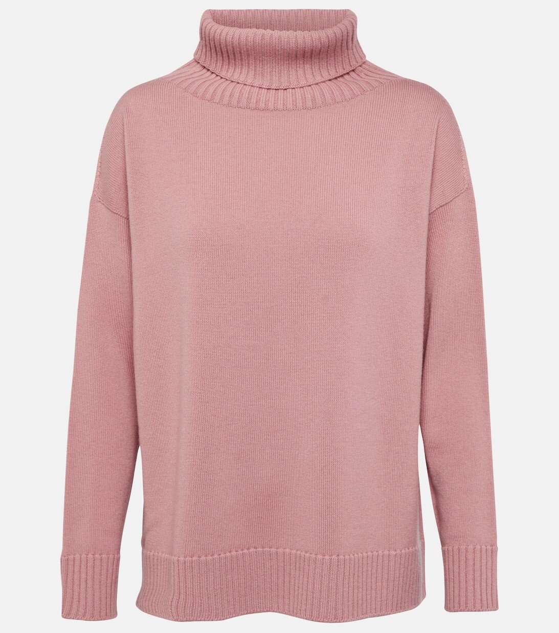 

Свитер с высоким воротником из шерсти Nuble MAX MARA, розовый