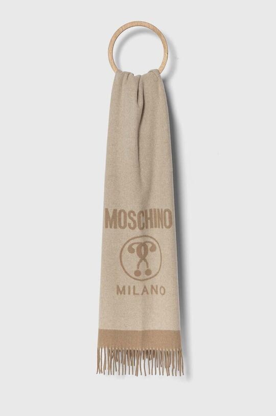 

Москино - Шарф Moschino, коричневый