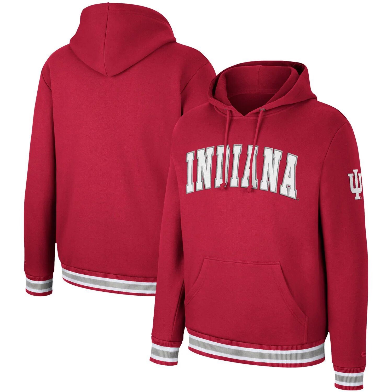 

Мужской малиновый пуловер с капюшоном Indiana Hoosiers Varsity Arch Colosseum, Красный