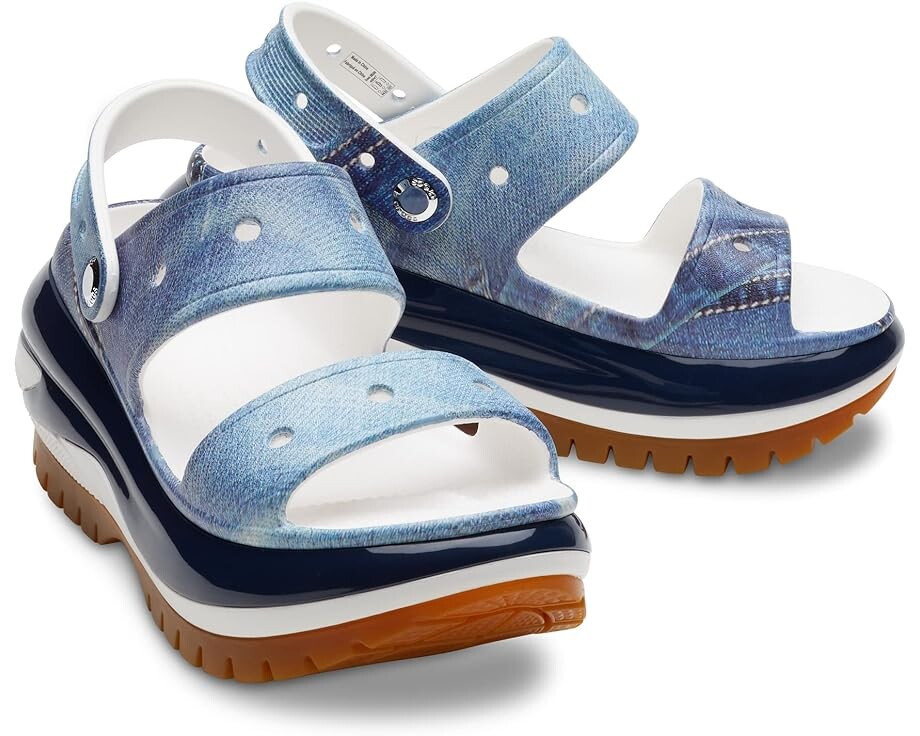 

Туфли Crocs Classic Mega Crush Sandal, цвет White/Multi Denim