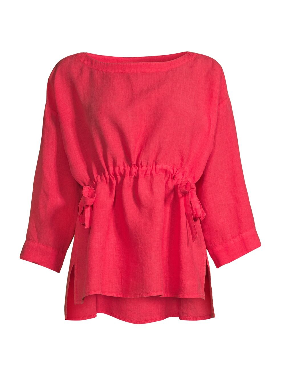 

Льняной топ на шнурке Eileen Fisher, красный