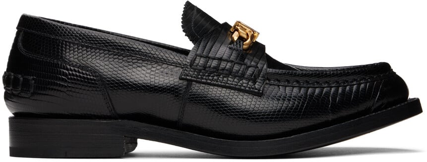 

Черные лоферы с тиснением Carter Alexander Wang