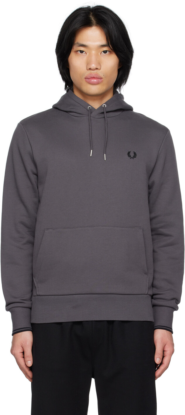 

Серая толстовка с капюшоном Fred Perry