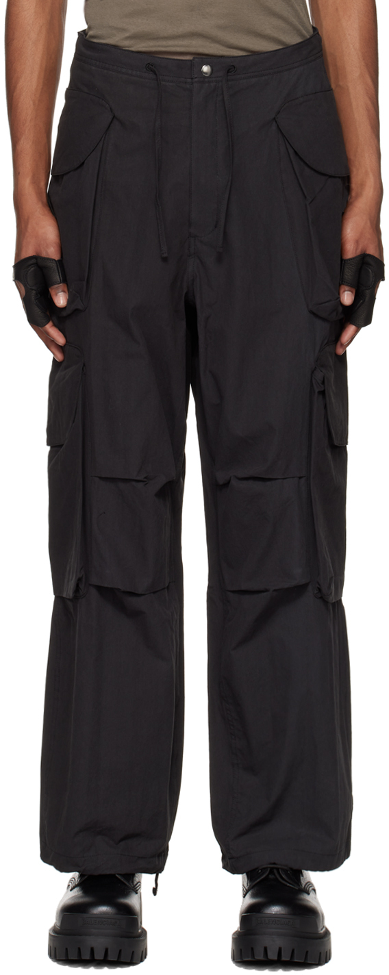 Черные брюки карго Gocar Entire Studios entire studios брюки карго фиолетовый