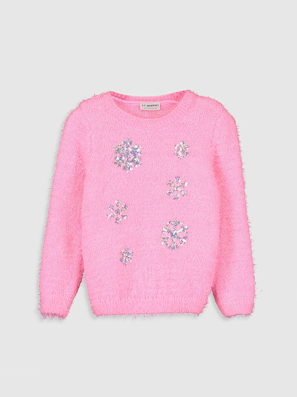 

Свитер для девочек с круглым вырезом LCW Kids