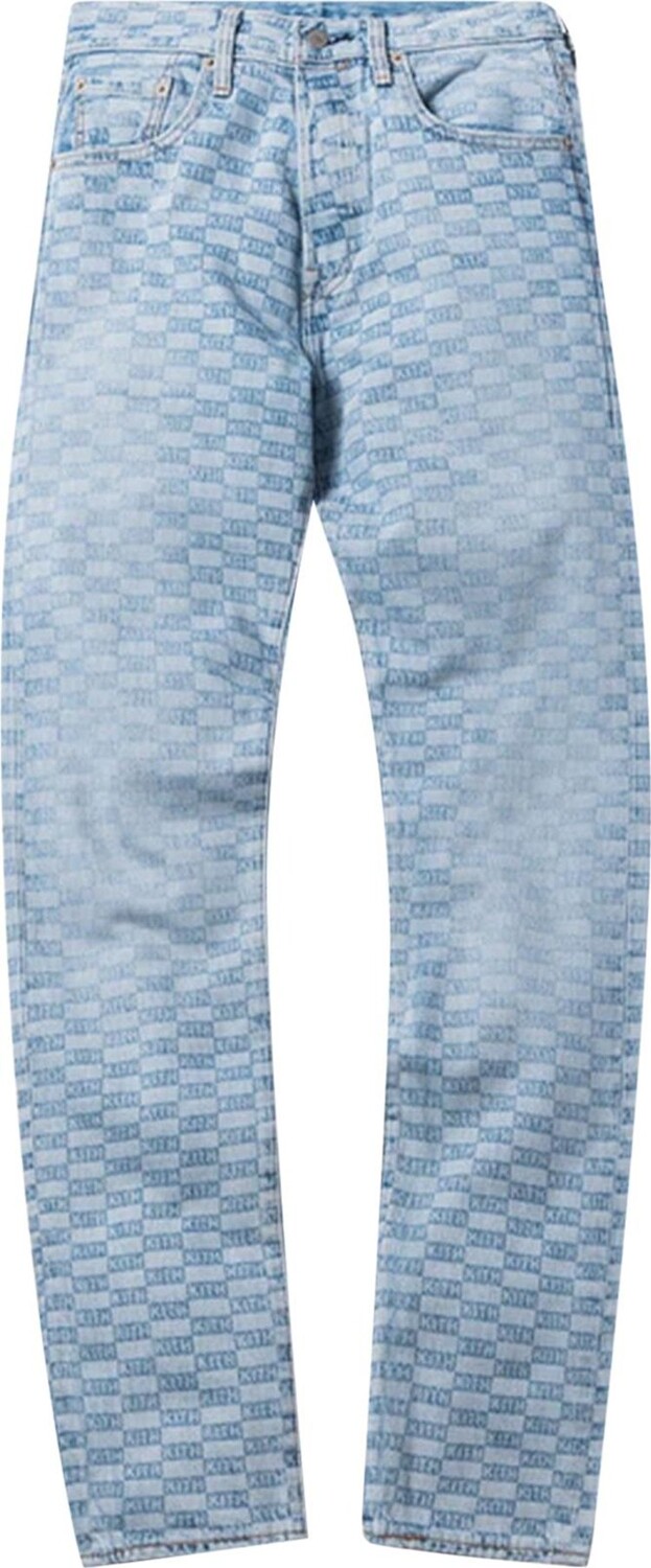 

Джинсы Kith For Levi's Salt Bleached AOP 501 Jeans 'Light Blue', синий