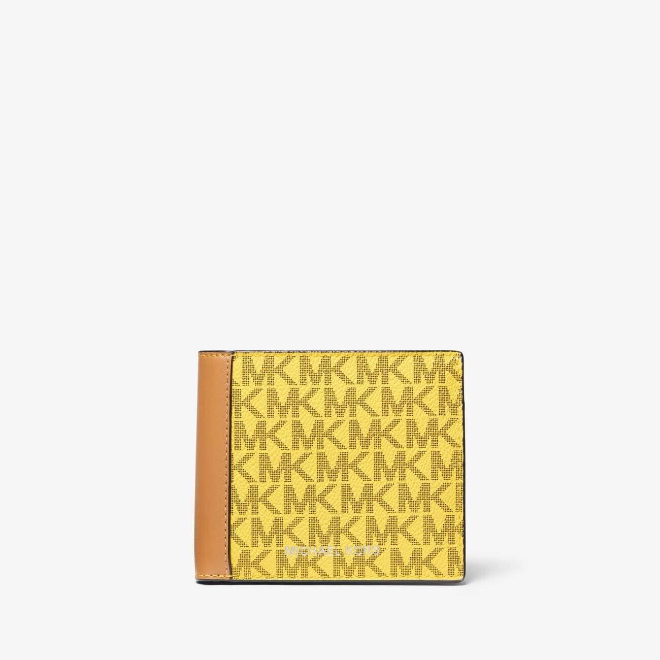 

Кошелек Michael Kors Cooper Logo And Faux Leather Billfold, желтый