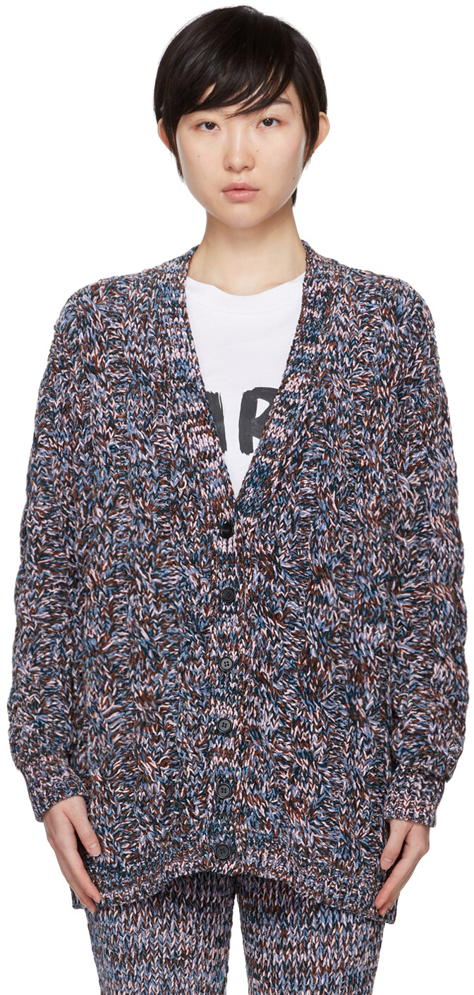 

Синий вискозный кардиган Marni