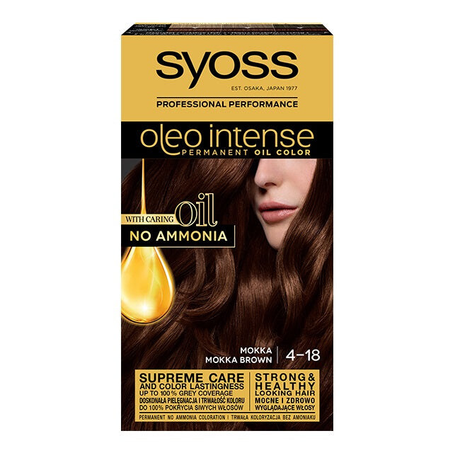 

Syoss Стойкая краска для волос Oleo Intense с маслами 4-18 Мокко
