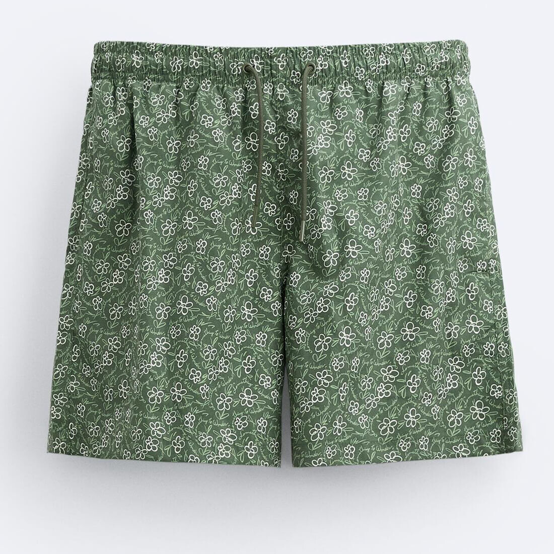 

Плавки Zara Floral Print, темно-зеленый