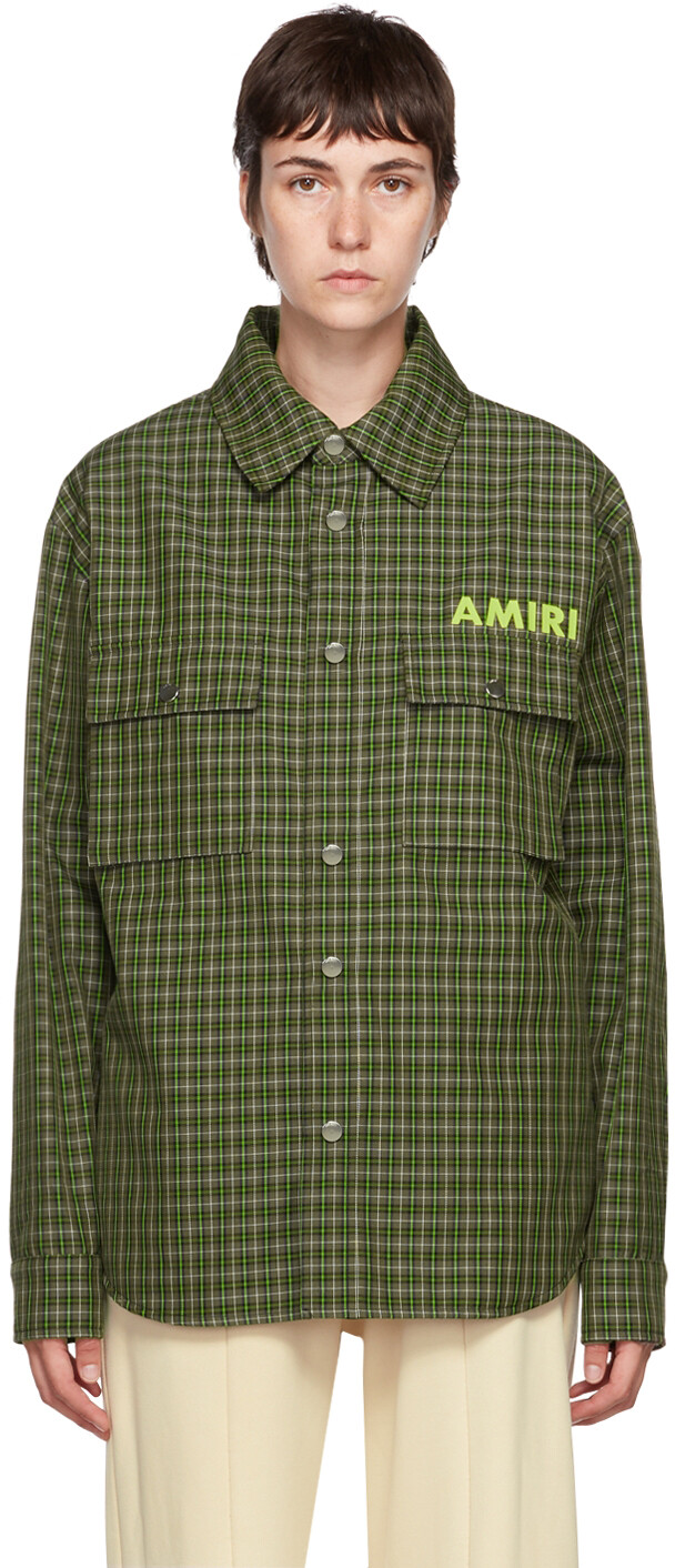 

Зеленая куртка с логотипом AMIRI, Зеленый