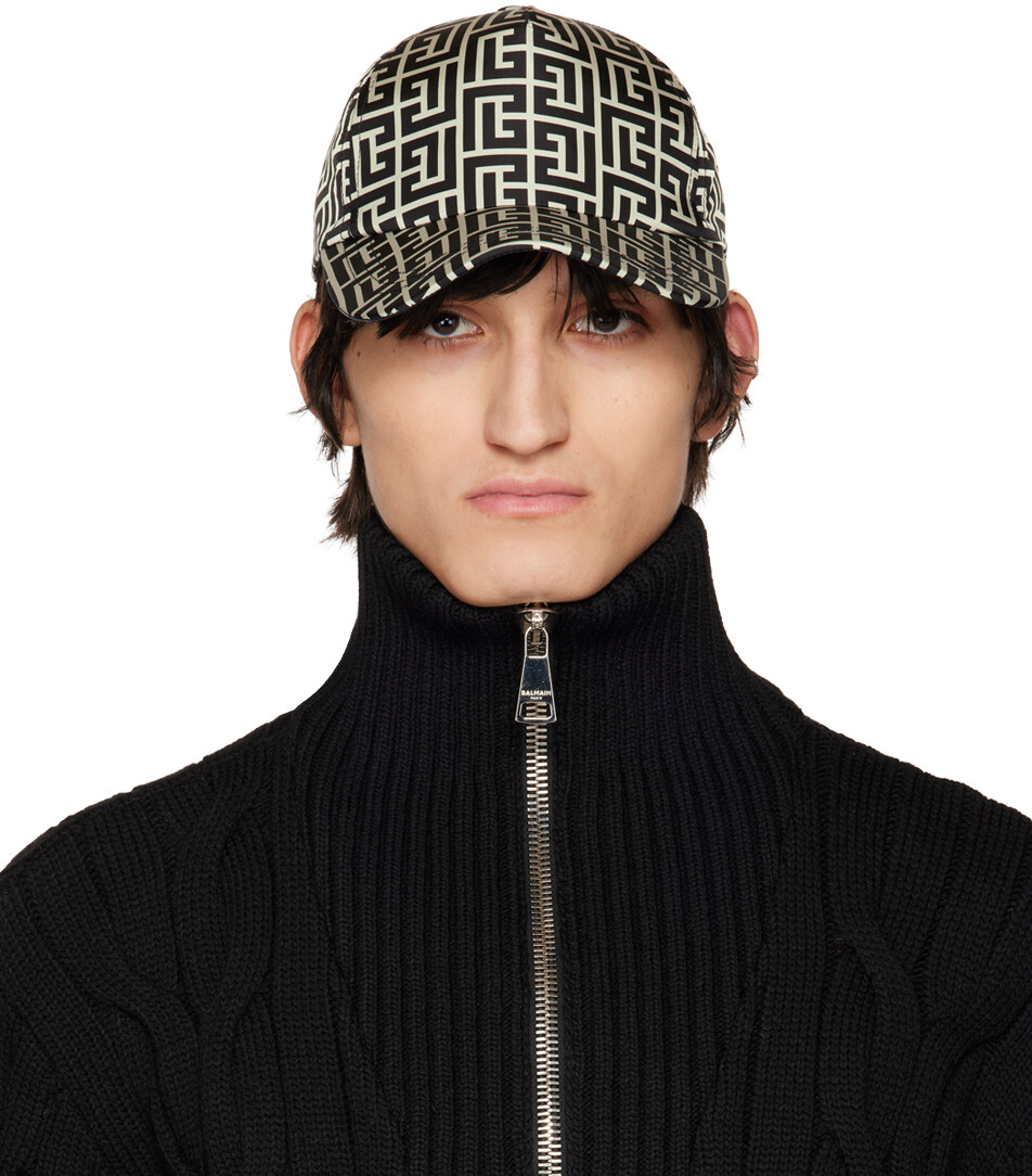 

Черная кепка с монограммой Balmain