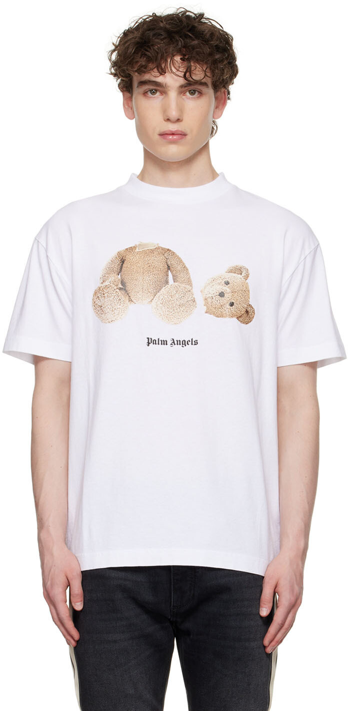 

Футболка с белым медведем Palm Angels