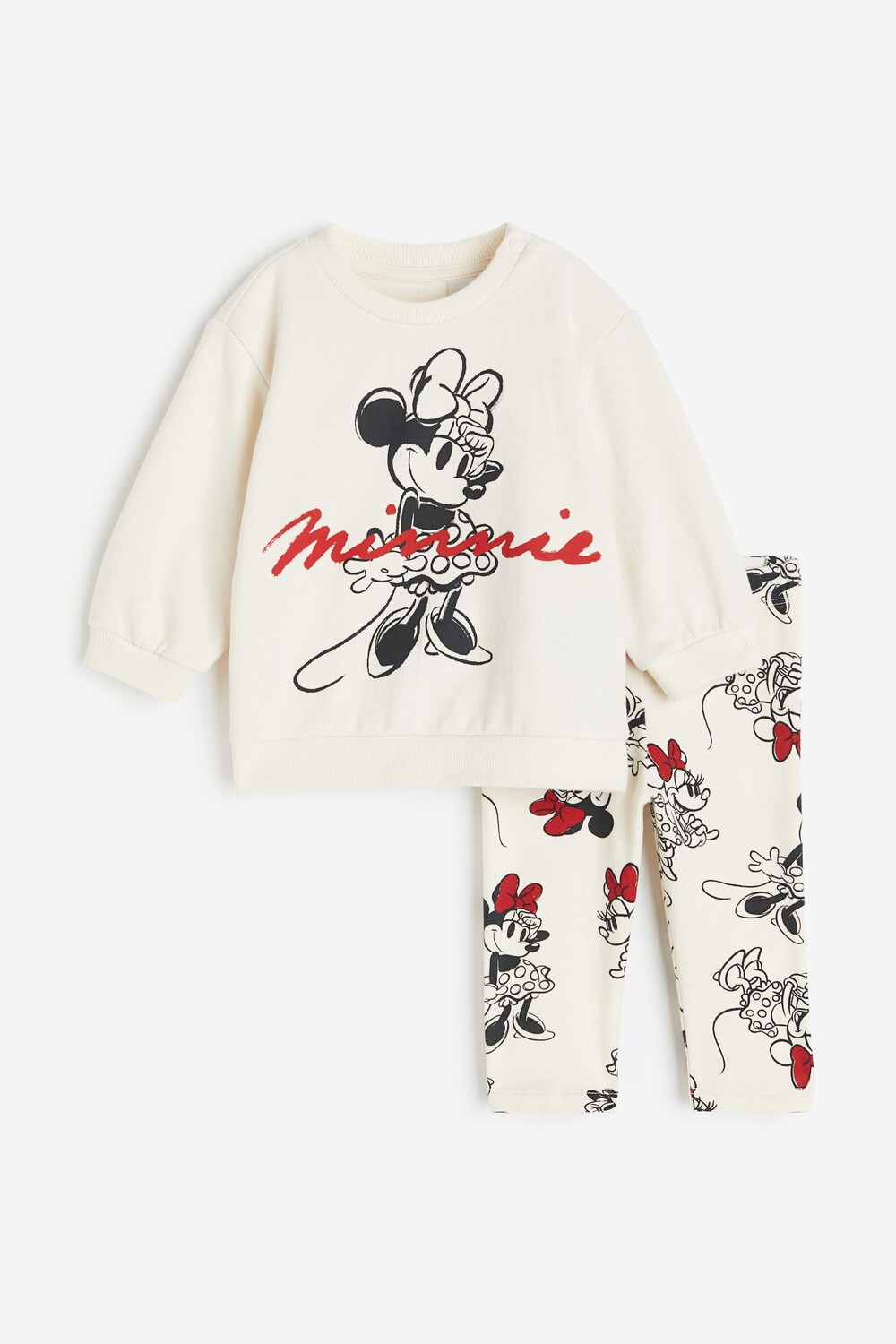 

Комплект H&M Disney Minnie Mouse Printed Cotton, 2 предмета, кремовый