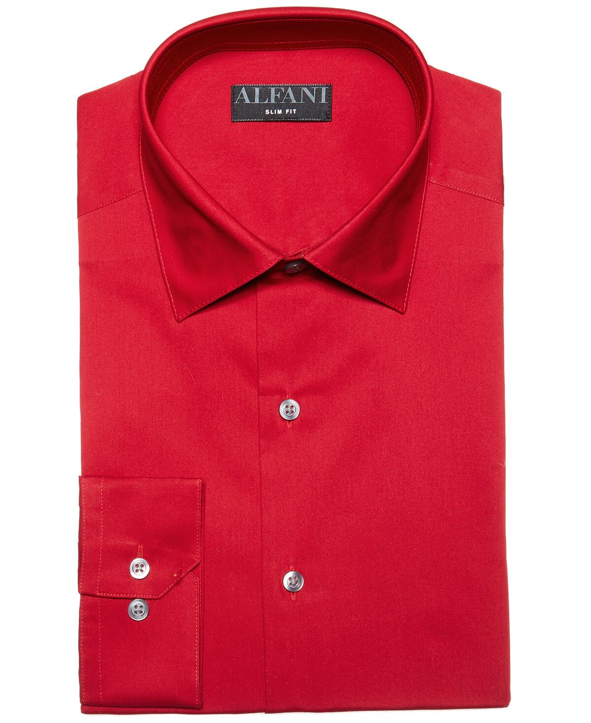 

Мужская однотонная классическая рубашка alfani slim fit с эластичностью в двух направлениях, созданная для macy's Alfani, красный
