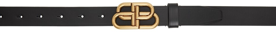 

Черный тонкий ремень BB Balenciaga