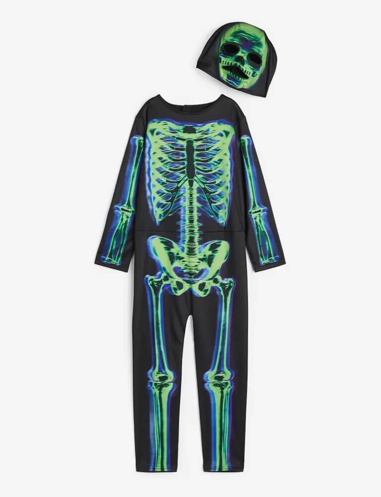 

Карнавальный костюм H&M Skeleton, черный/зеленый/синий
