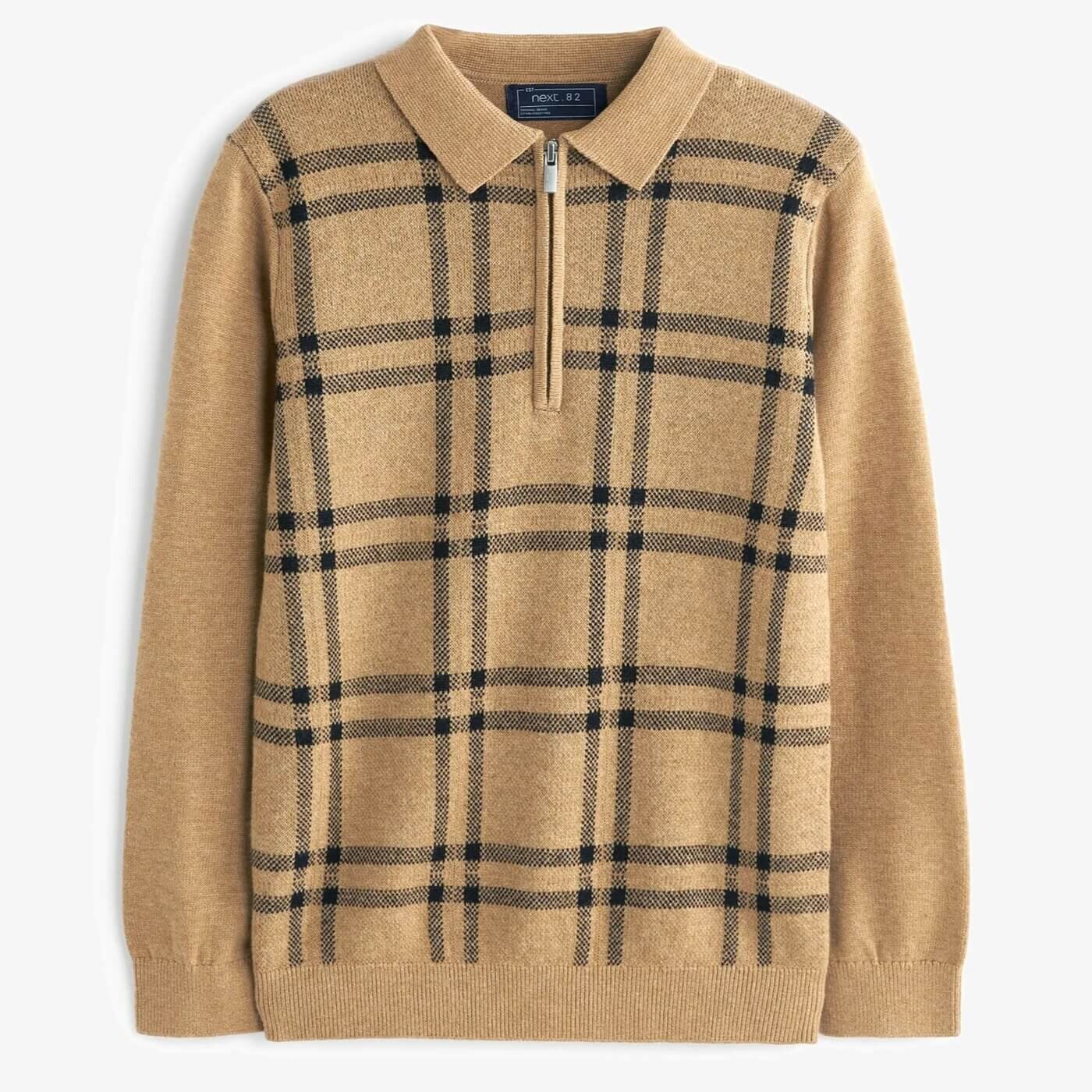 

Джемпер Next Long Sleeve Argyle, светло-коричневый